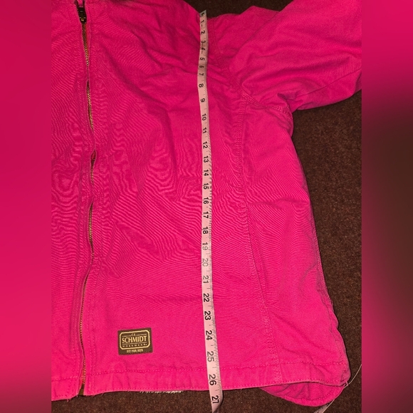 C.E. Schmidt Women's 3XL Canvas Jacket With Fleece Lining In Bright Pink - Picture 12 of 12